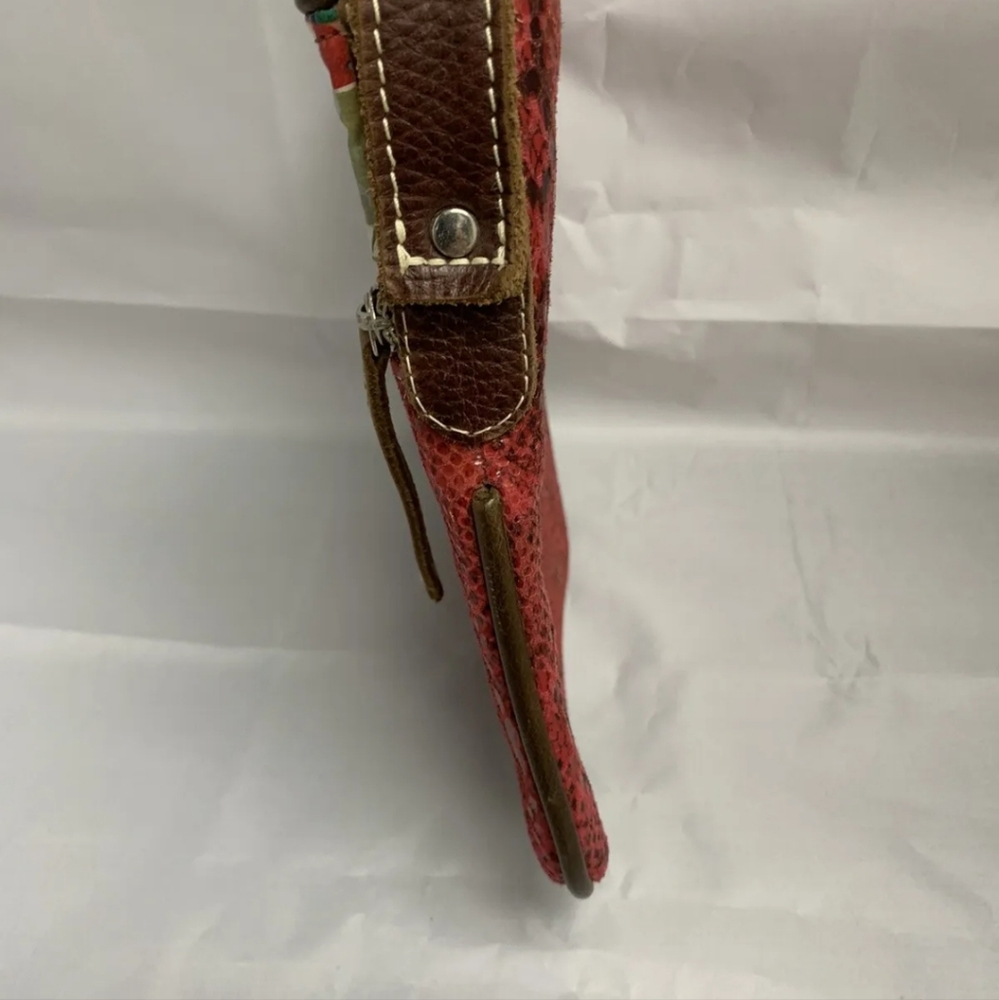 Consuela Red Python Snake Like Skin Shoulder Bag.… - image 7